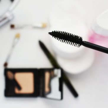 Mascara and makeup brushes